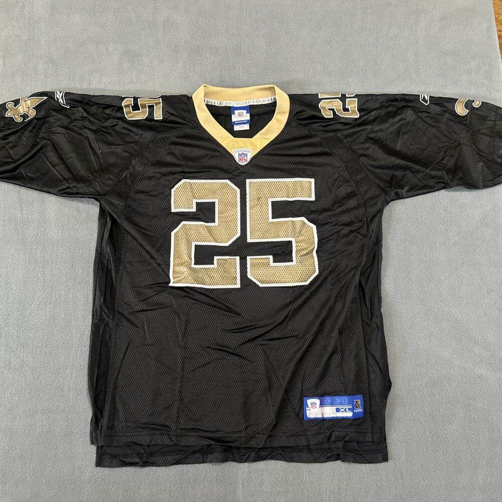 Reggie Bush New Orleans Saints #25 Black Reebok Jersey Size XL